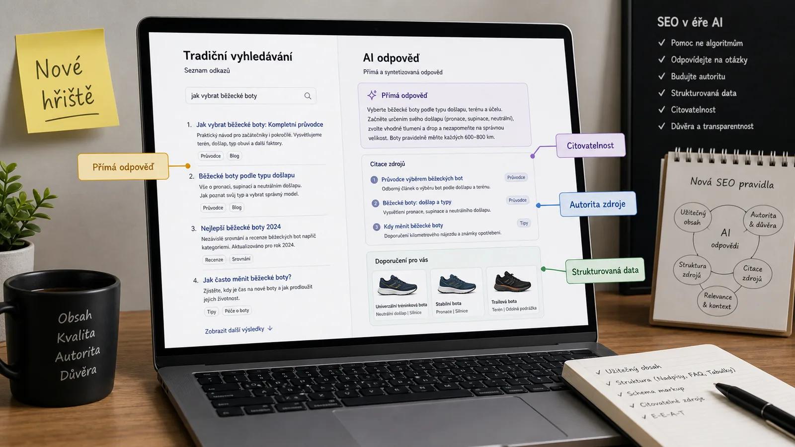 Infografika - 1. Jak se změnilo hřiště (Google vs. AI) - AI a budoucnost SEO: Konec, nebo nový začátek?