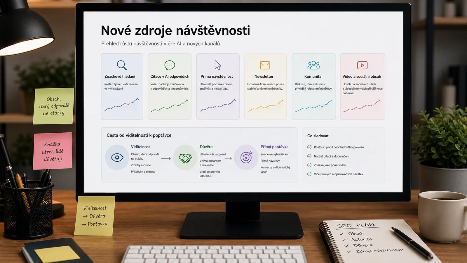 Infografika - 6. Nové zdroje návštěvnosti - AI a budoucnost SEO: Konec, nebo nový začátek?