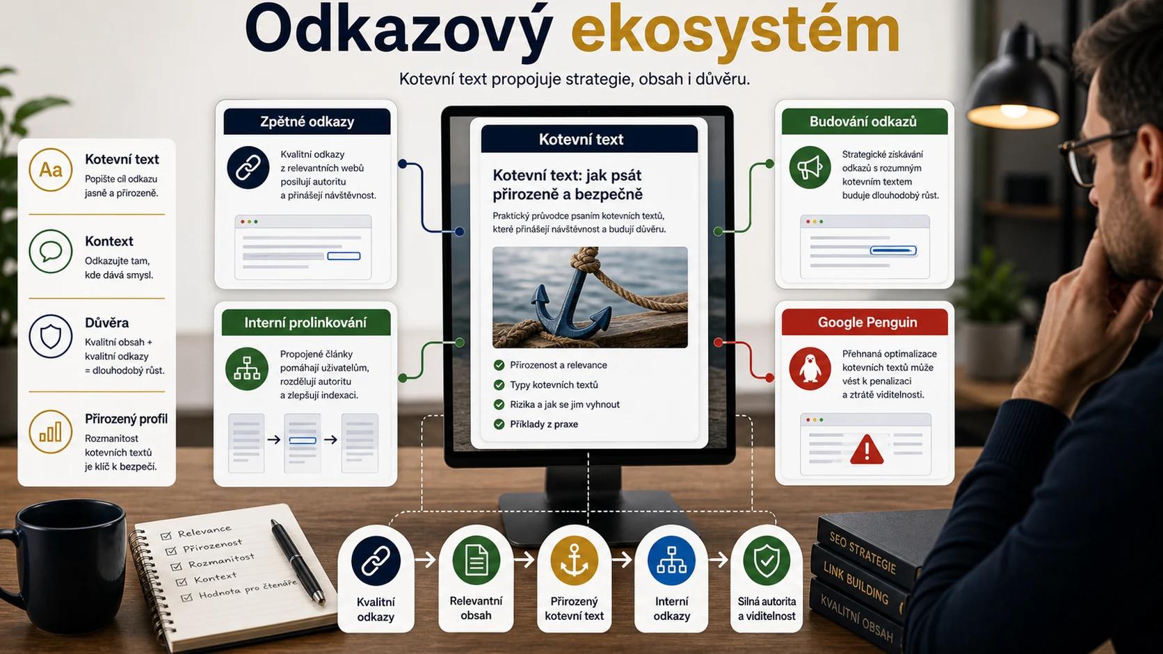 Infografika - Související články - Anchor Text: Strategie pro rok 2025 (Kompletní průvodce)