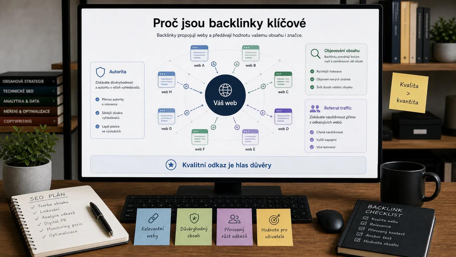 Infografika - Proč jsou backlinky pro SEO klíčové - Backlink: Definice a význam v SEO