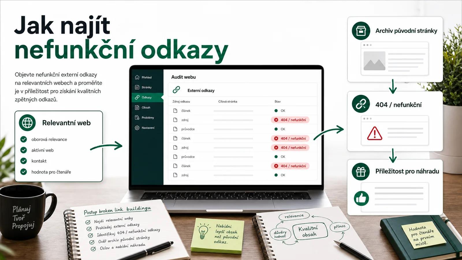 Infografika - Jak najít nefunkční odkazy