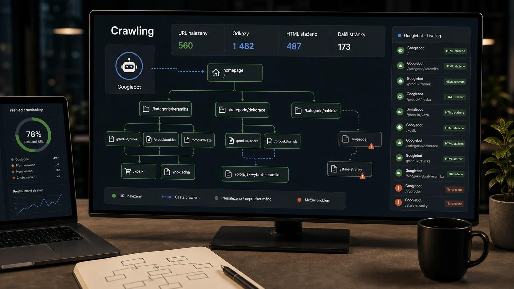Infografika - Co je crawling a proč vás to má zajímat - Crawling: Proč Google nenalezne váš web a jak to napravit