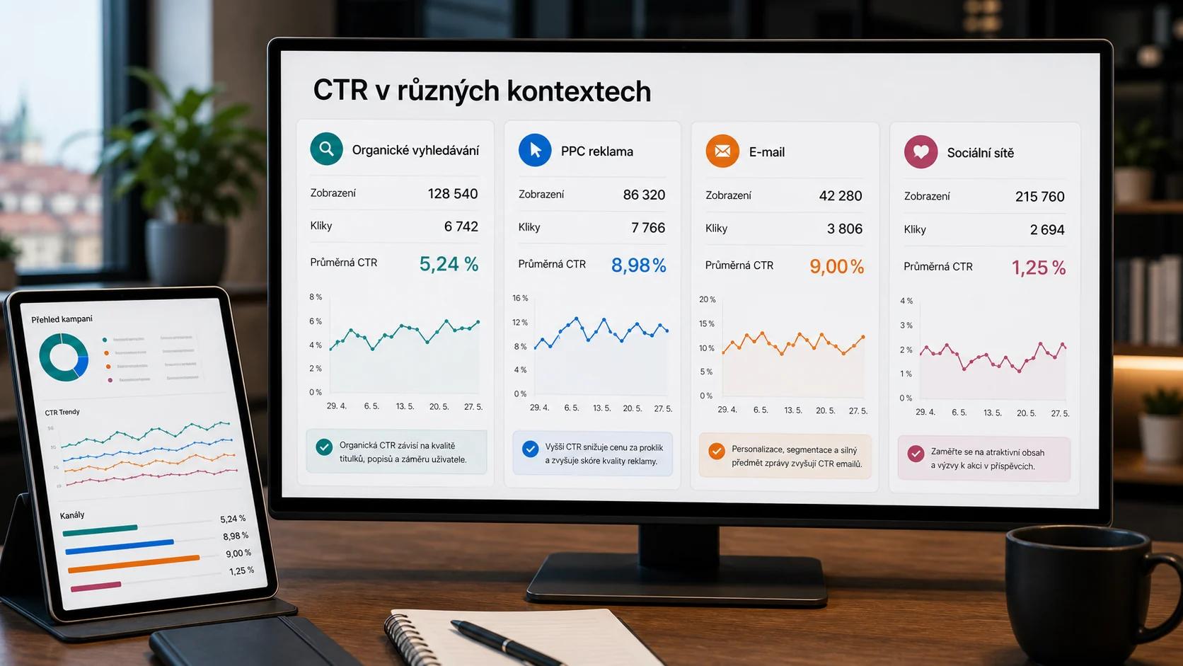 Infografika - CTR v různých kontextech - CTR : Proč pozice 3 může přinést víc návštěv než pozice 1
