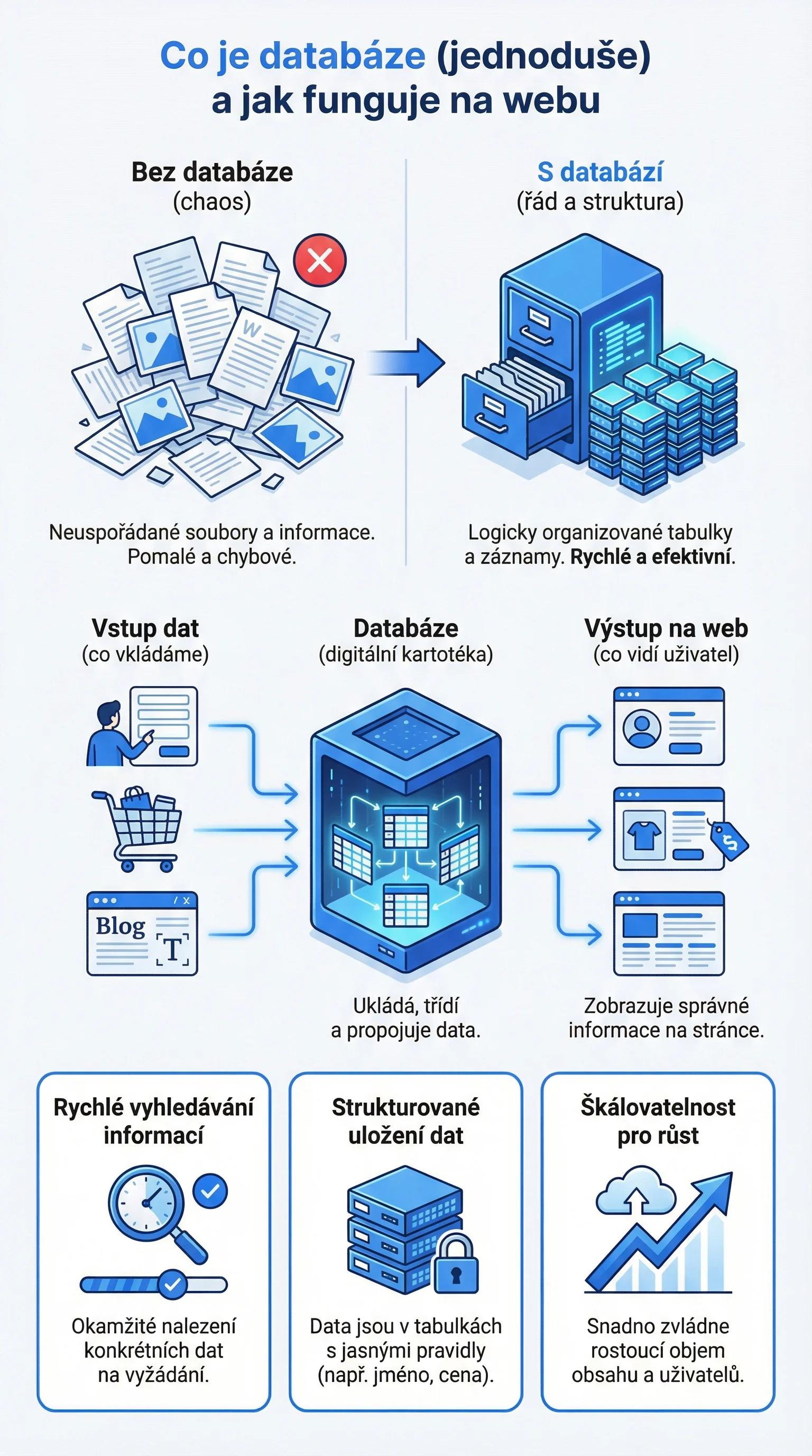Infografika - Co je databáze (jednoduše)