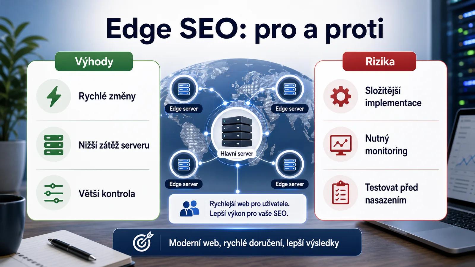 Infografika - Vyhody a nevyhody Edge SEO: Pro a proti - Edge SEO: Novy level optimalizace webu?