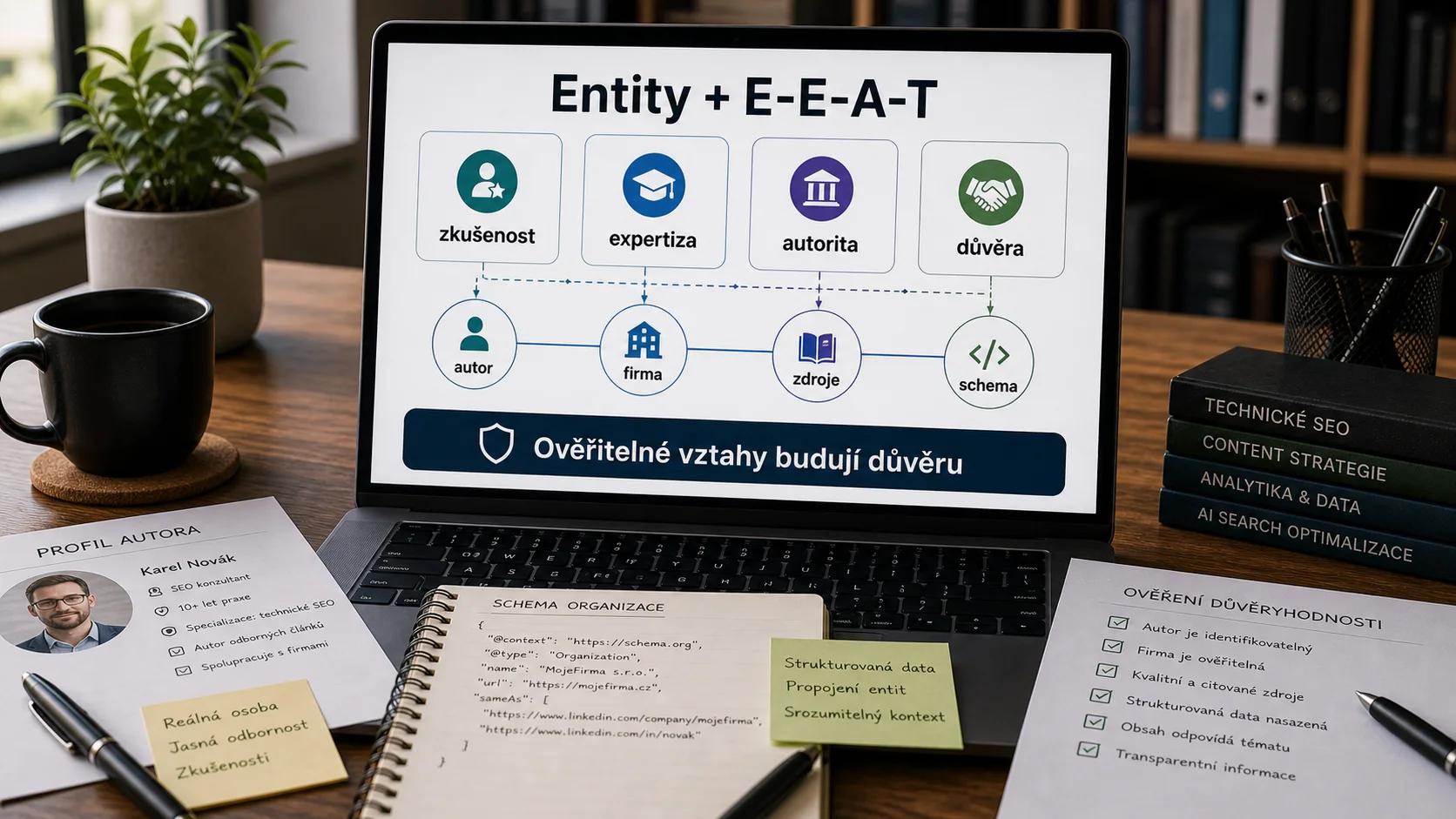 Infografika - Entity a E-E-A-T - Entity v SEO: Jak Google chape vas obsah