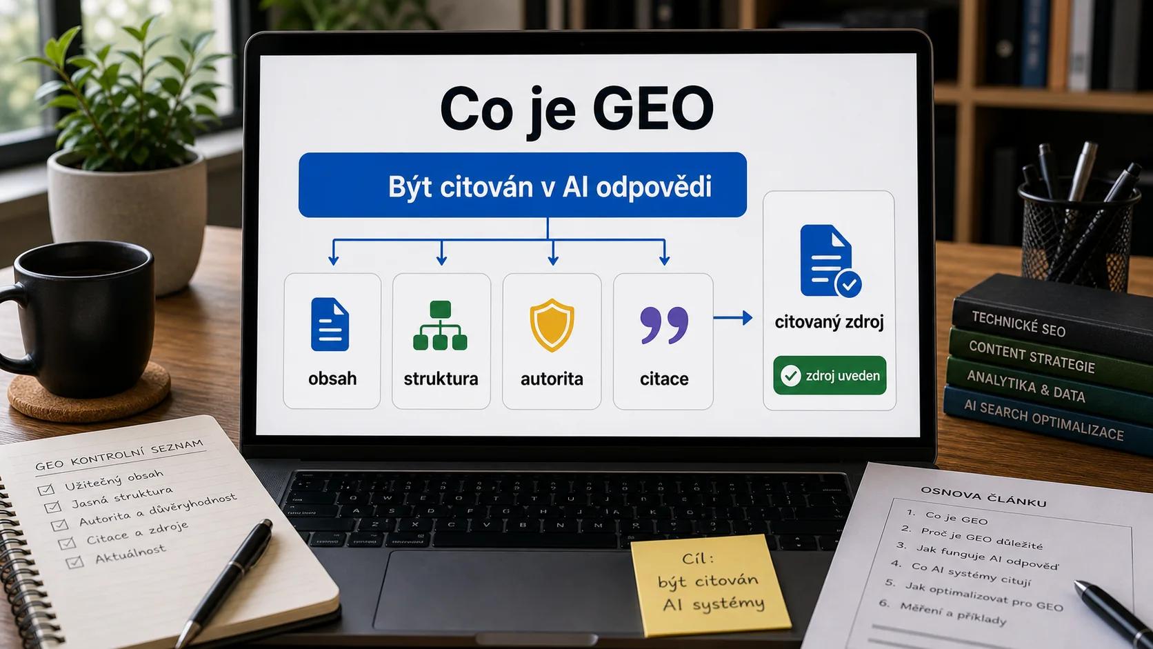 Infografika - Co je GEO - GEO: Optimalizace pro AI vyhledavace