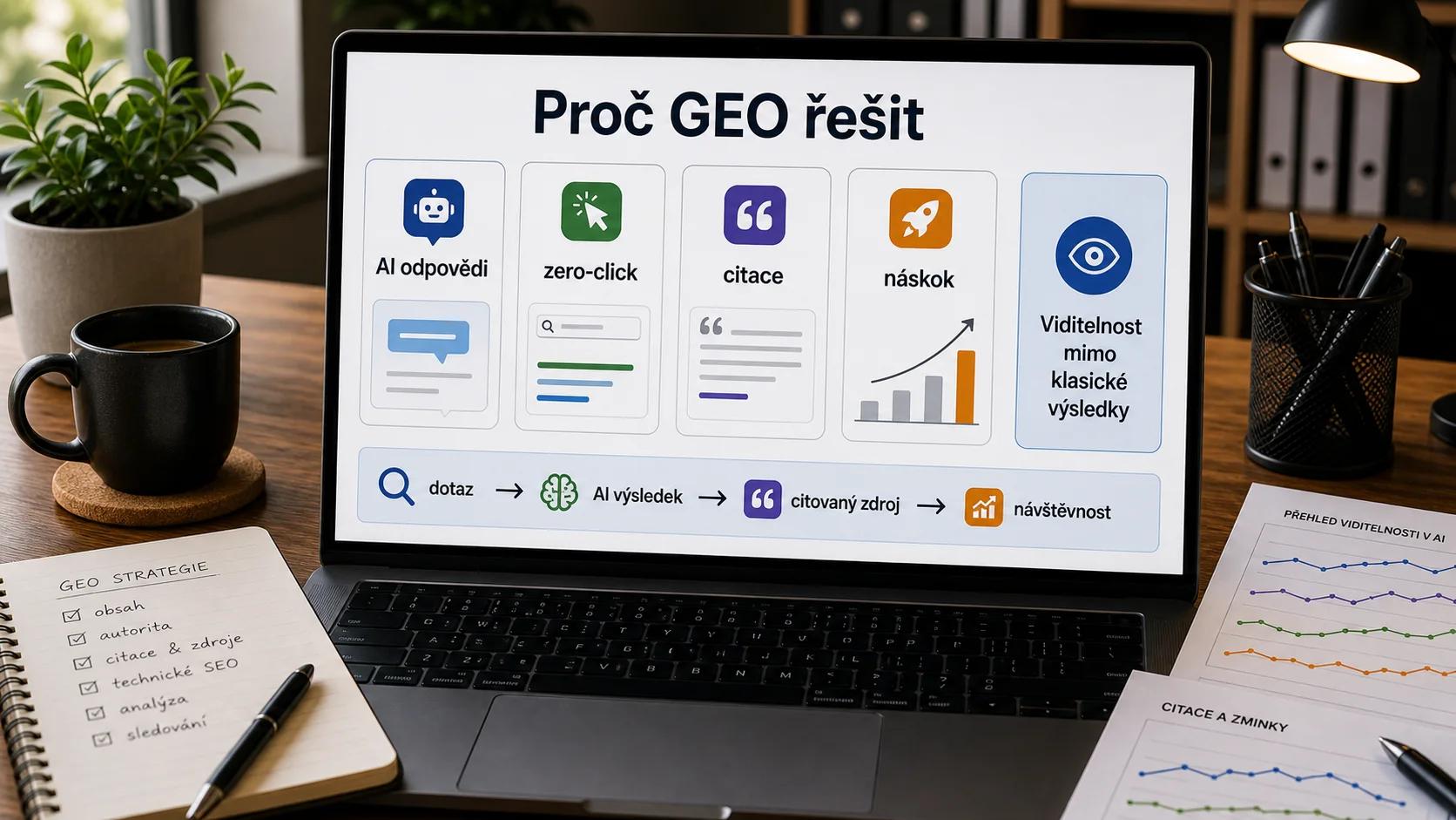 Infografika - Proc je GEO dulezite - GEO: Optimalizace pro AI vyhledavace
