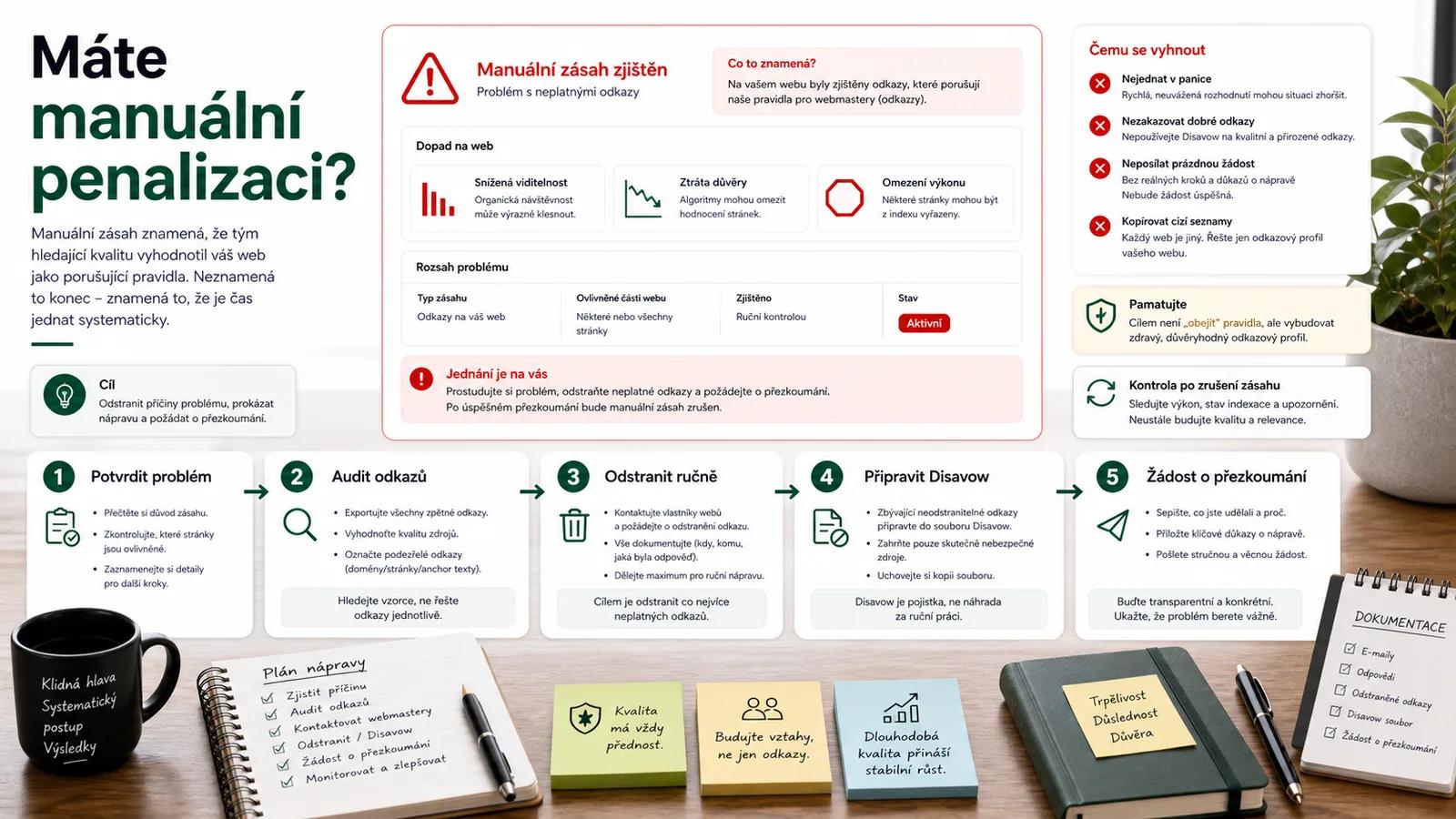 Infografika - Máte manuální penalizaci? - Google Disavow Tool: Nástroj zkázy nebo spásy?