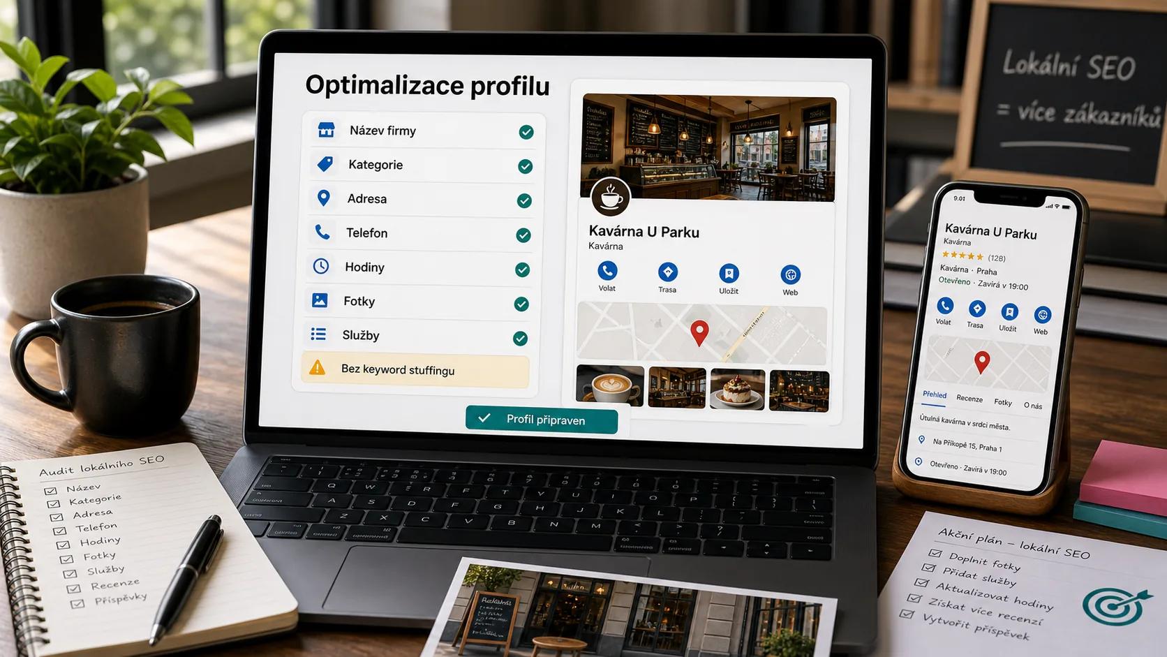 Infografika - Optimalizace profilu - Google My Business optimalizace: Kompletní průvodce pro rok 2026
