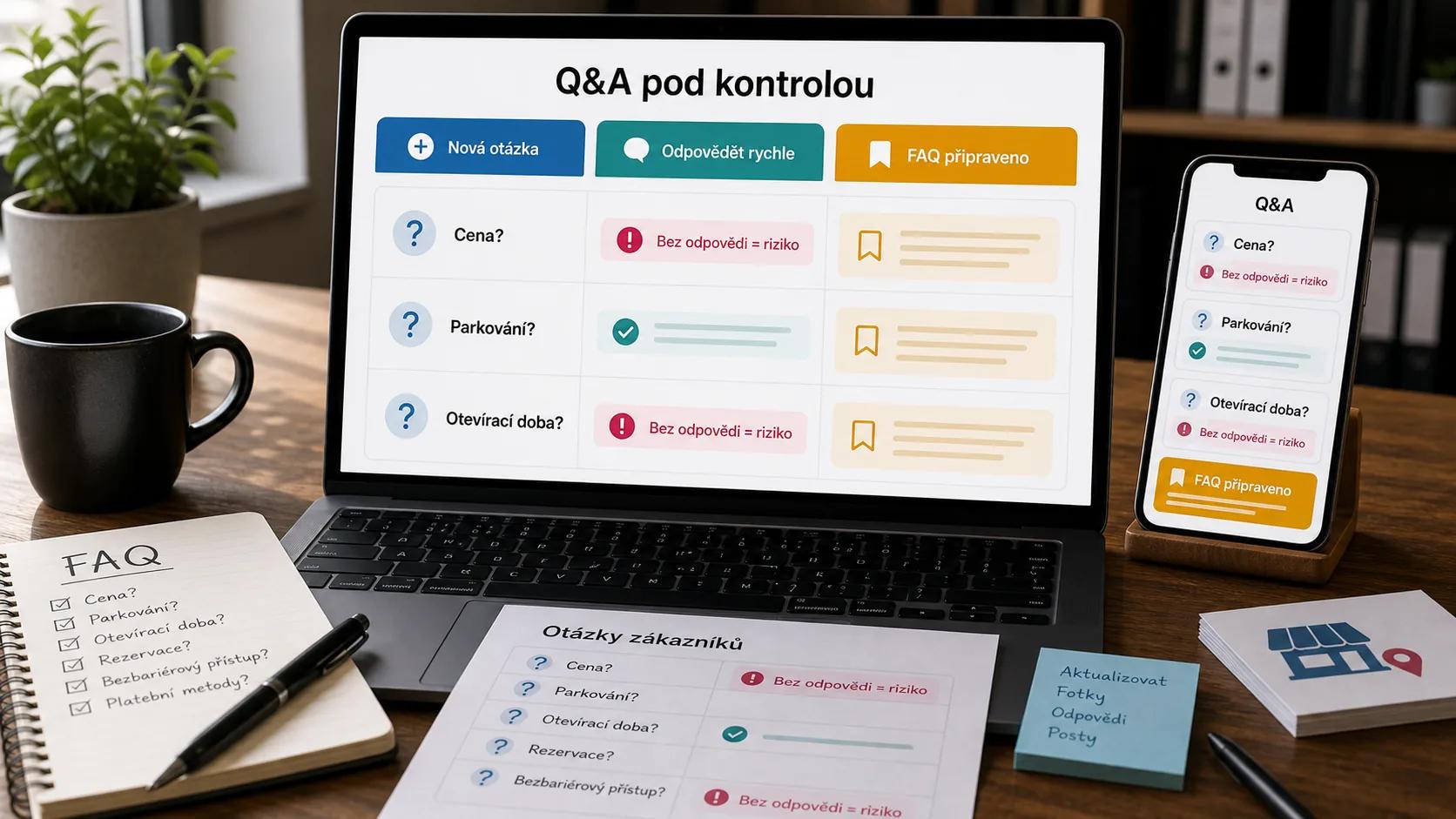 Infografika - Q&A sekce - Google My Business optimalizace: Kompletní průvodce pro rok 2026