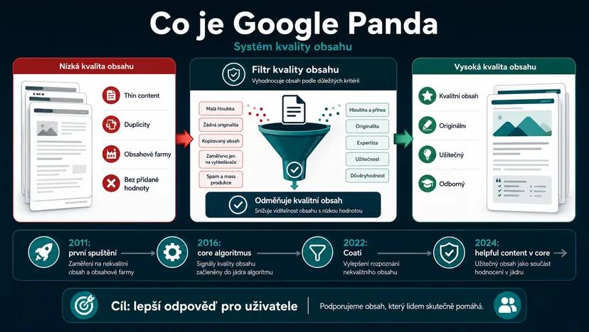 Infografika - Co je Google Panda - Google Panda: Proč váš web Google ignoruje a jak to napravit