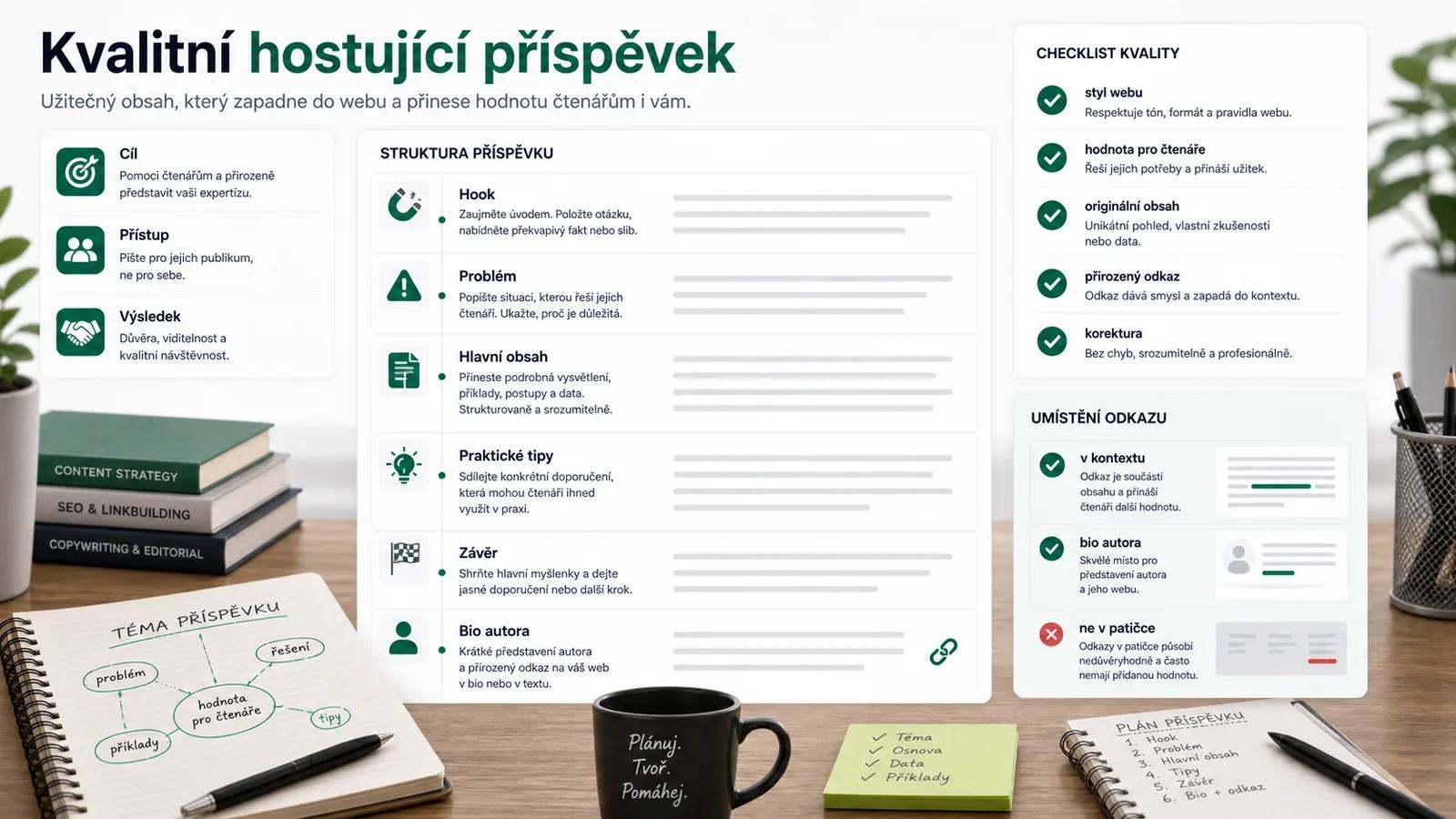 Infografika - Jak napsat kvalitní hostující příspěvek