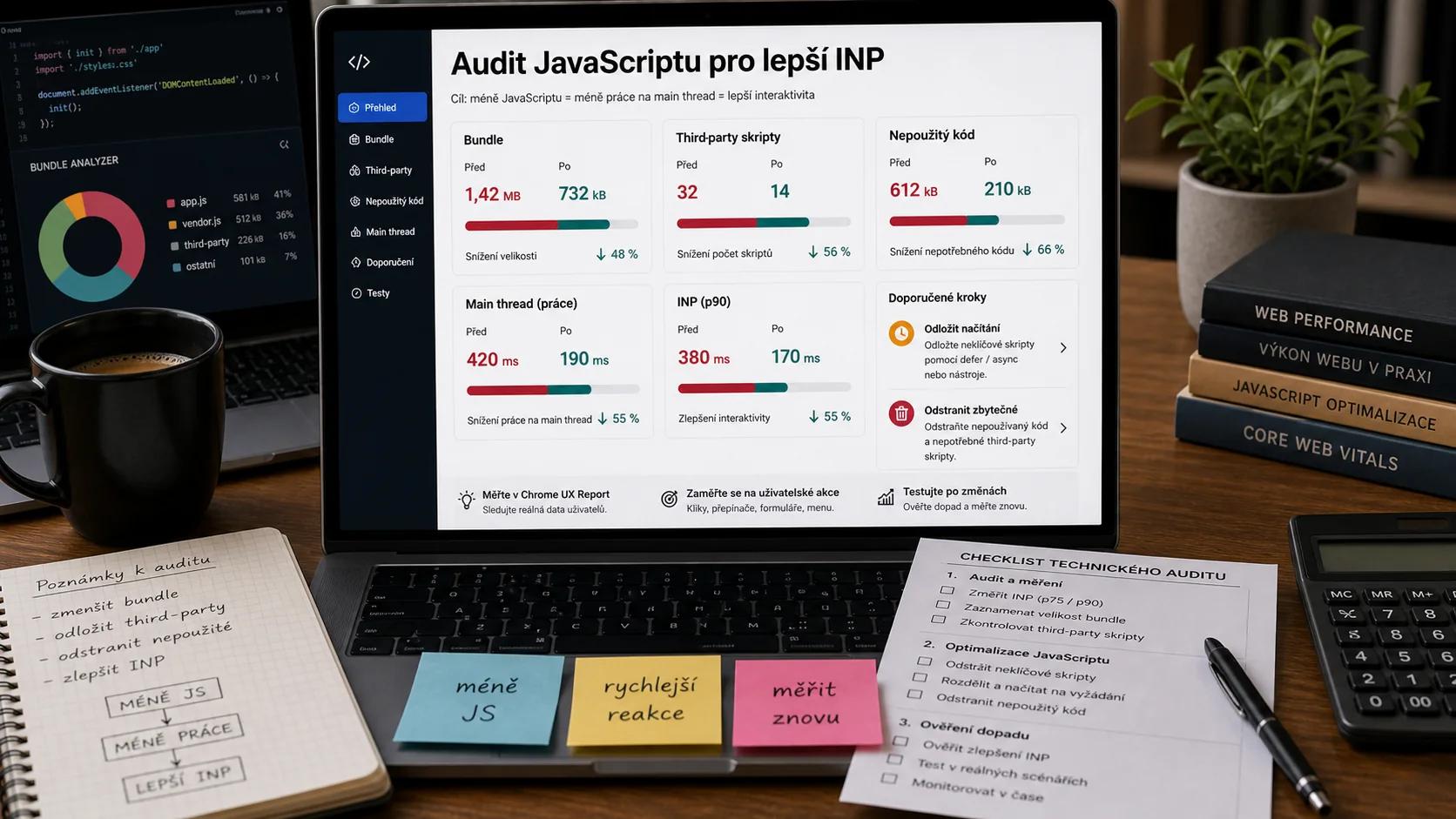 Ilustrace - Audit a minimalizace JavaScriptu pro lepší INP