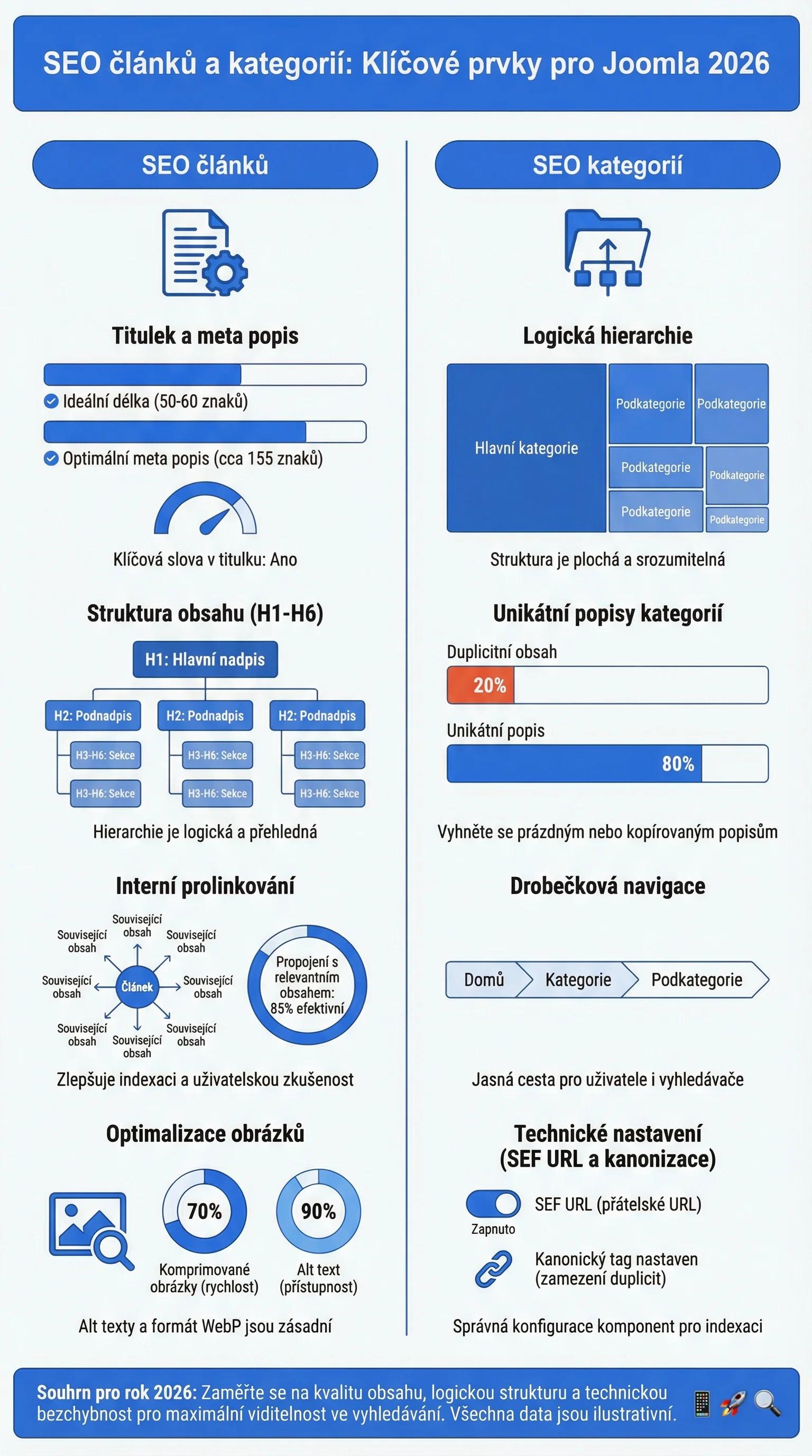 Infografika - SEO článků a kategorií
