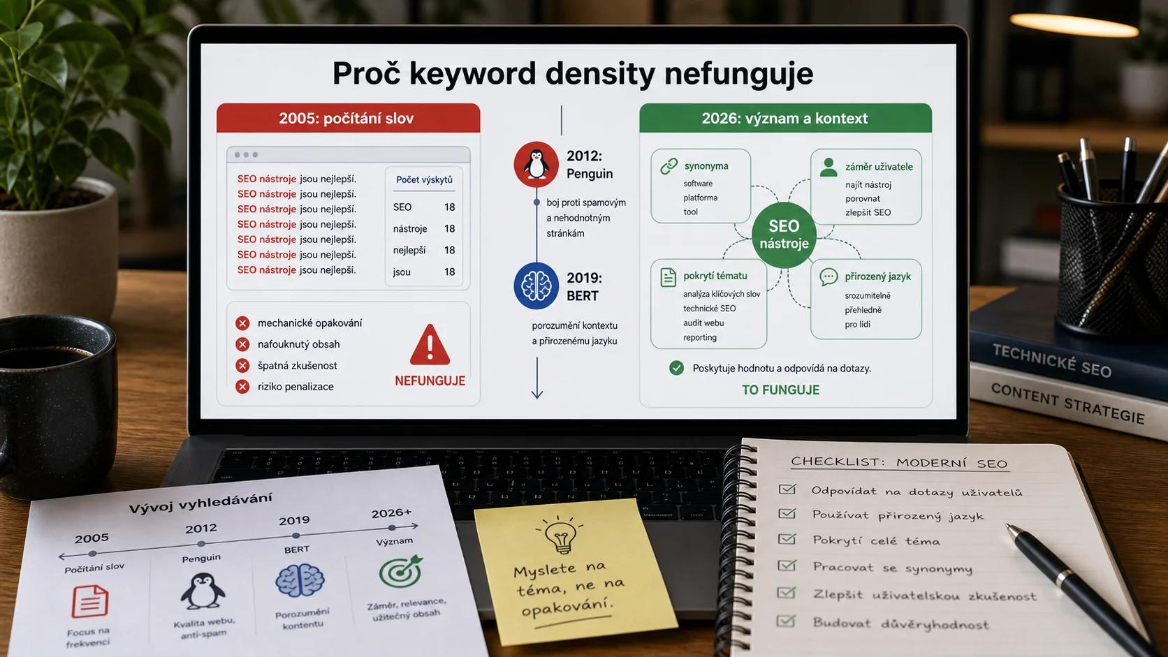 Diagram - Proč keyword density dnes nefunguje - Keyword Density: Proč už není rok 2005