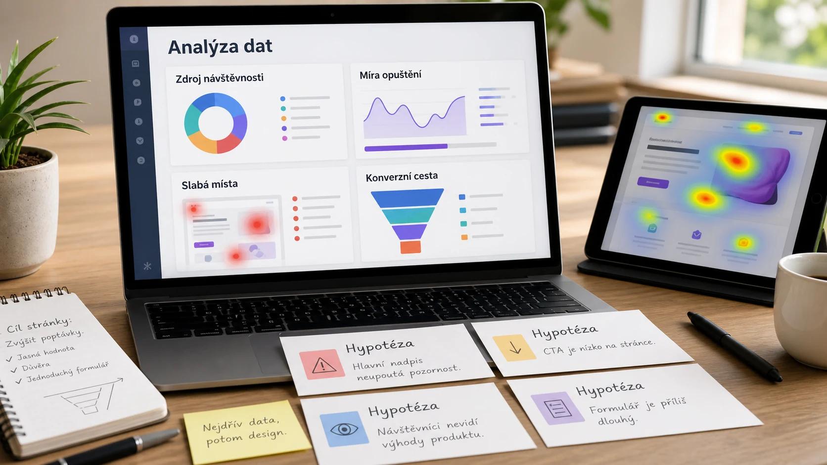 Infografika - Analyza Dat: Kde Zacit s Optimalizaci? - Landing Page: Optimalizace pro Explozivni Konverze!