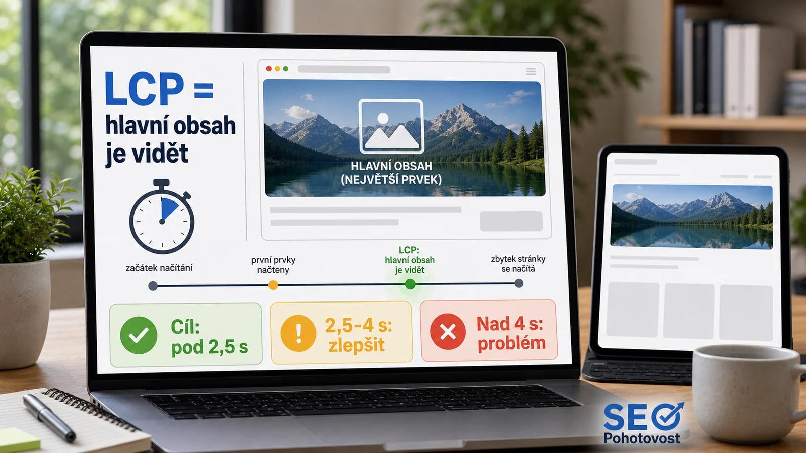 Infografika - Co je LCP a proč vás to má zajímat - LCP: Proč se váš web načítá pomalu a jak to opravit