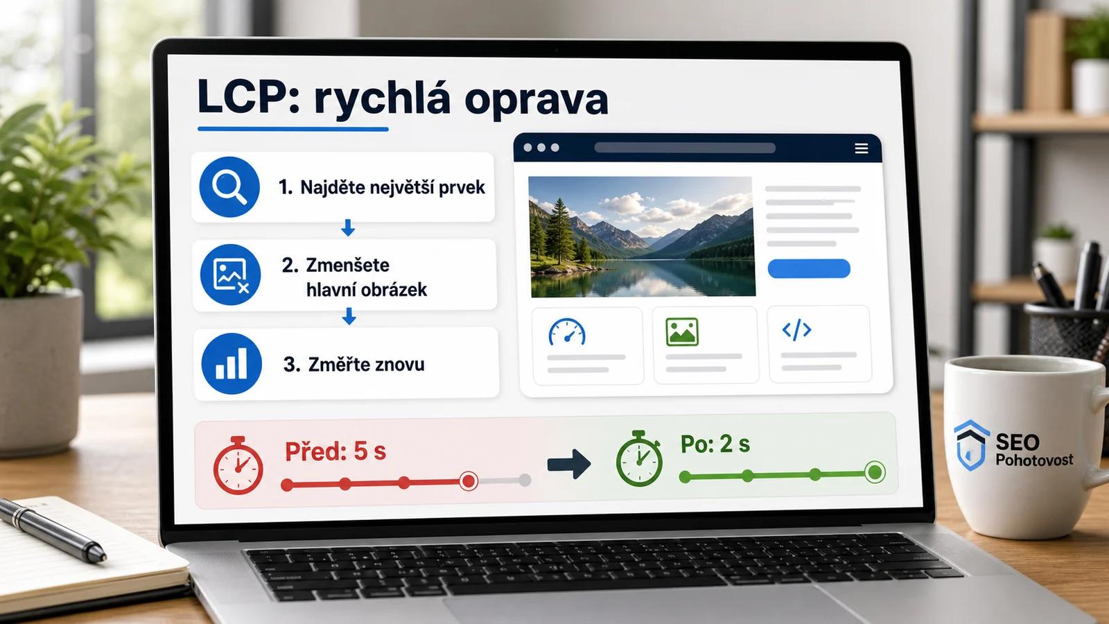 Infografika - Shrnutí - LCP: Proč se váš web načítá pomalu a jak to opravit