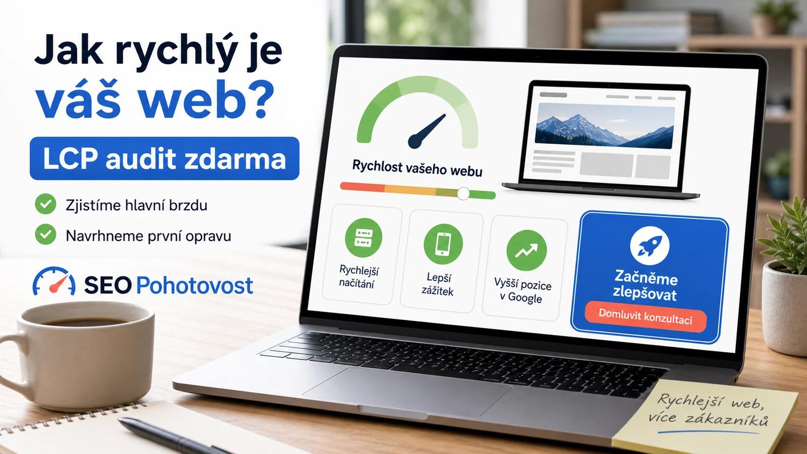 Infografika - Chcete vědět, jak na tom je váš web? - LCP: Proč se váš web načítá pomalu a jak to opravit