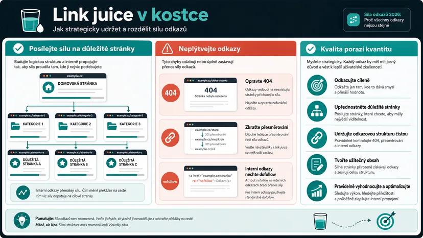 Infografika - Shrnutí - Link Juice: Proč odkazy nejsou všechny stejné