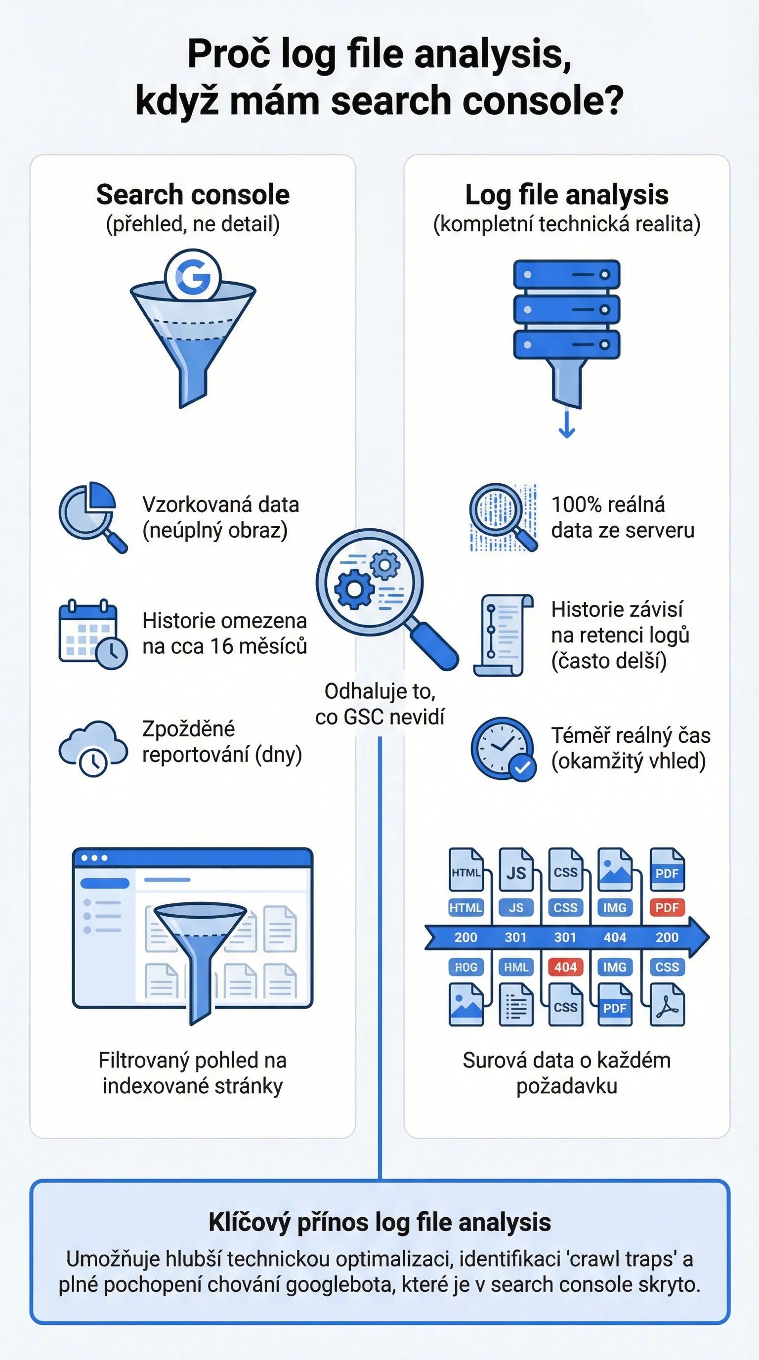 Infografika - Proč Log File Analysis, Když Mám Search Console