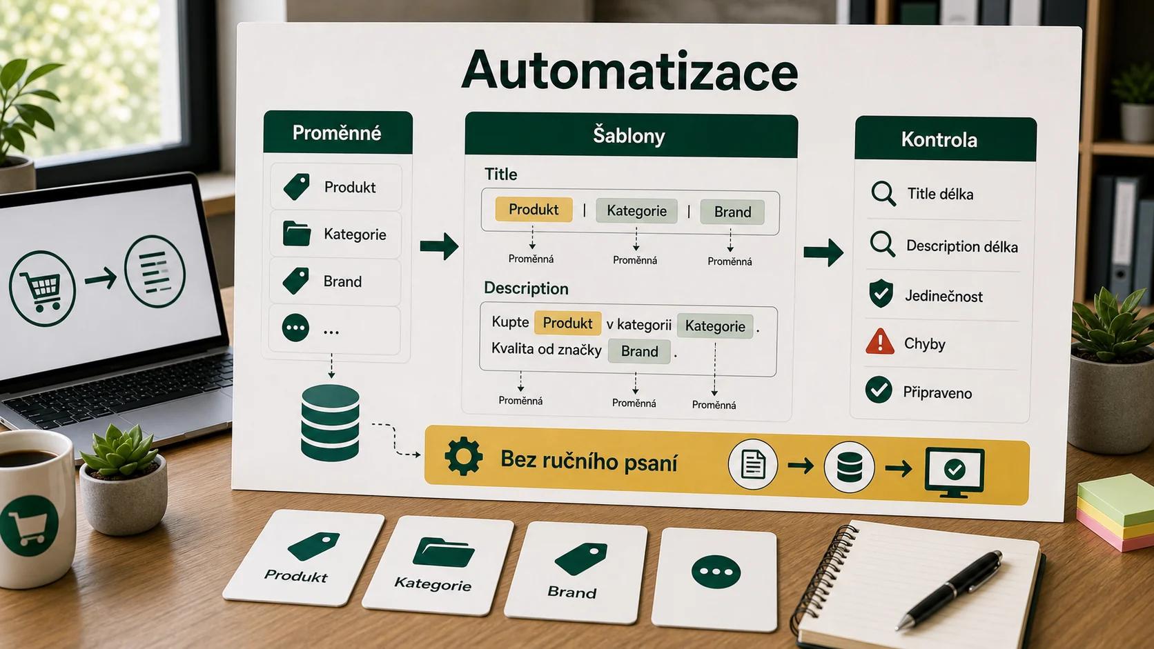 Infografika - Automatizace: Jak to dělat u 10 000 produktů - Meta Title & Description: Vaše jediná šance na kliknutí