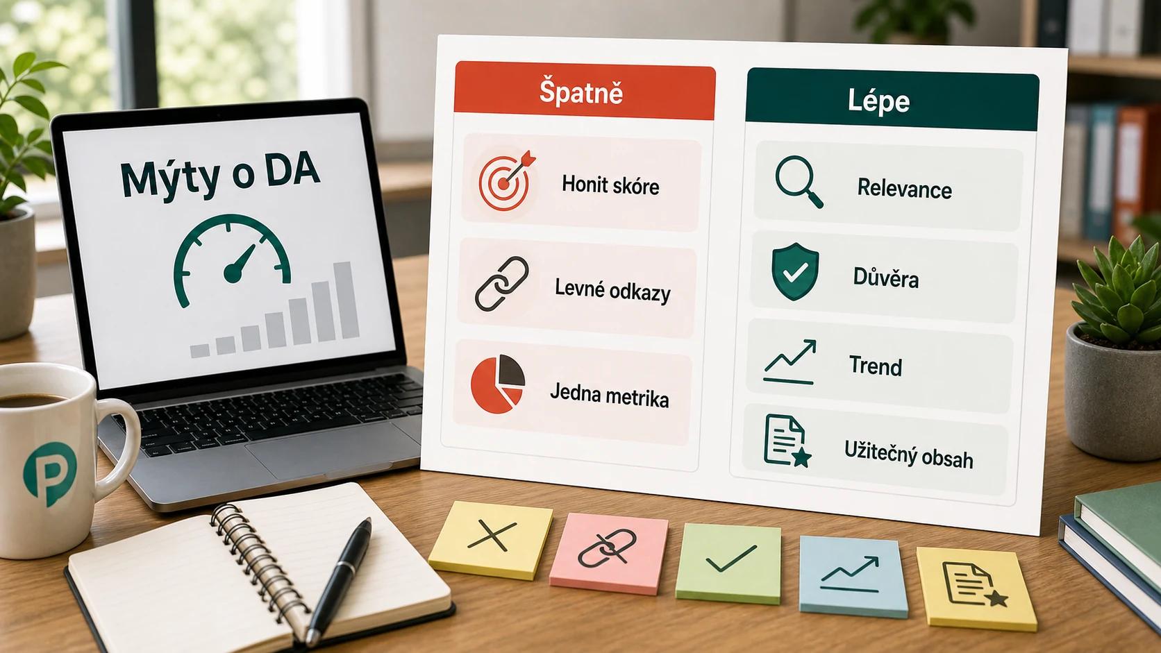 Infografika - Časté mýty o Domain Authority