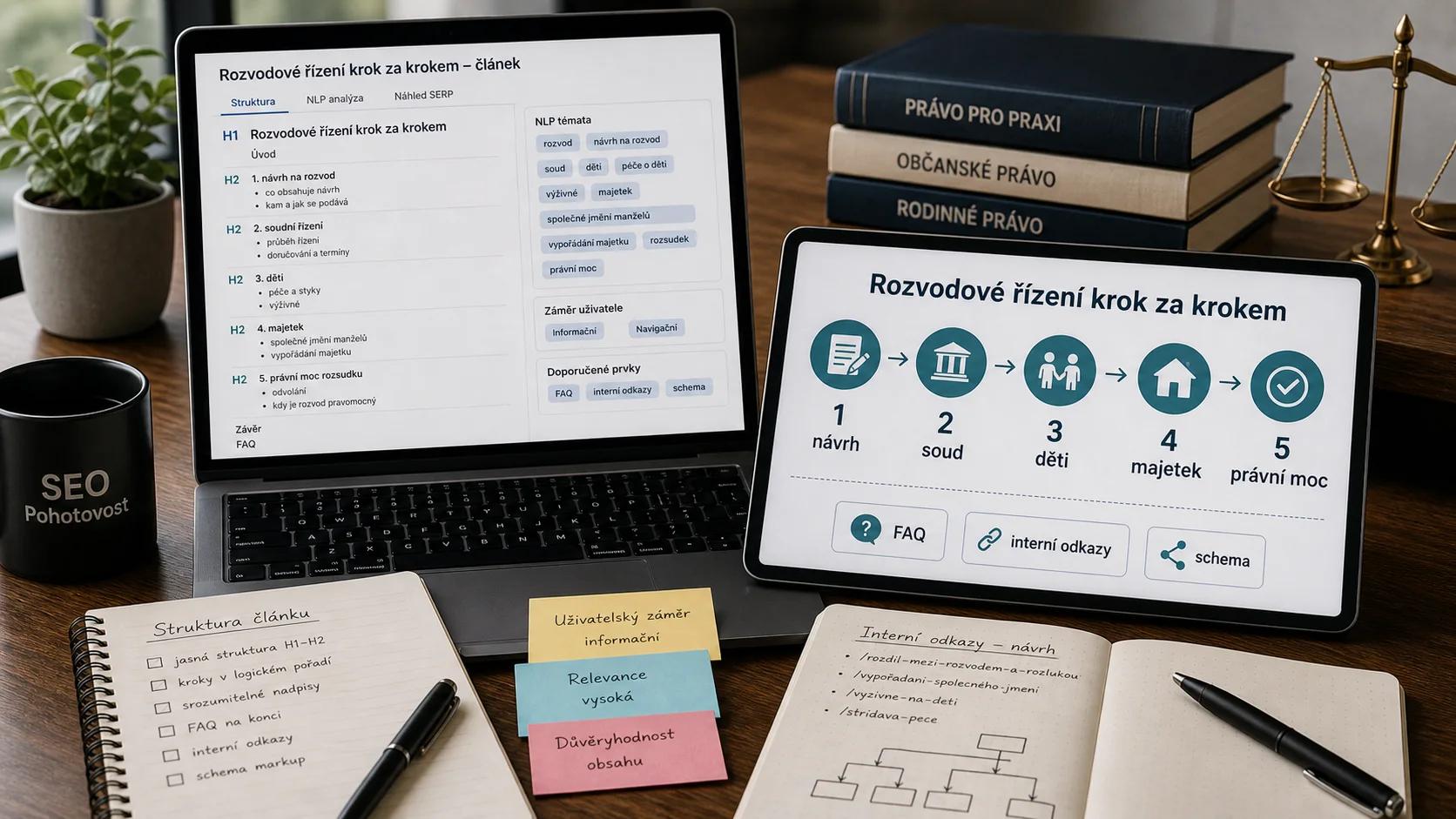 Infografika - Rozvodové řízení krok za krokem - NLP v SEO: Jak Google rozumí vašemu obsahu
