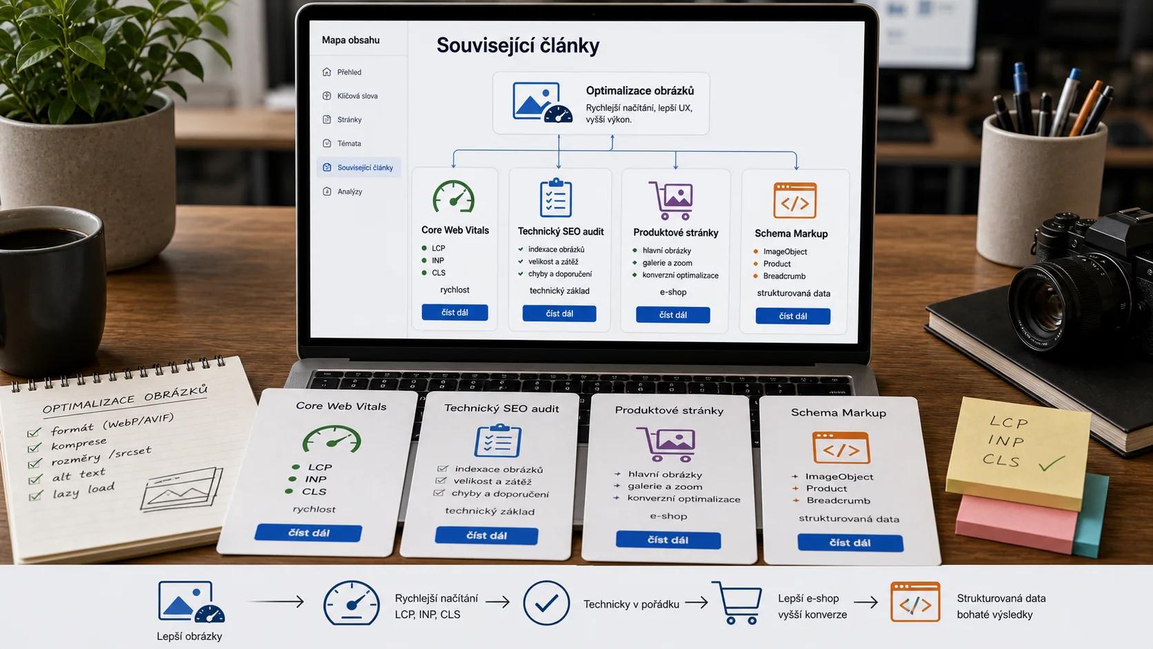 Infografika - Související články - Optimalizace obrázků pro SEO: Kompletní průvodce