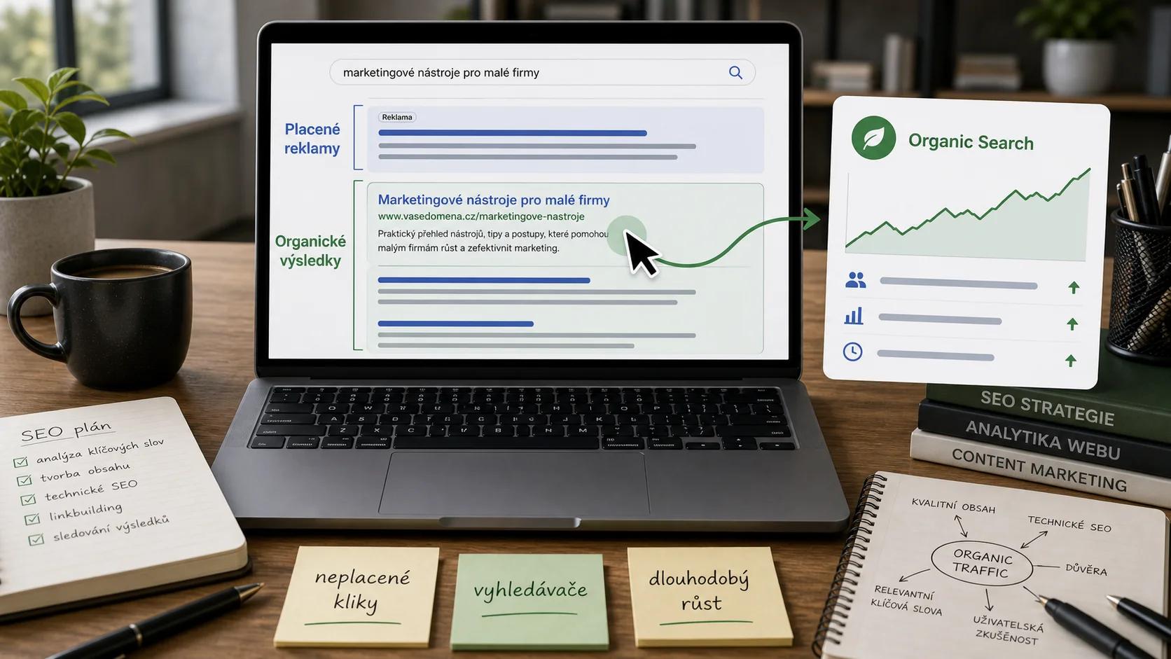 Infografika - Co je organic traffic - Organic Traffic: Proč je lepší než placená reklama