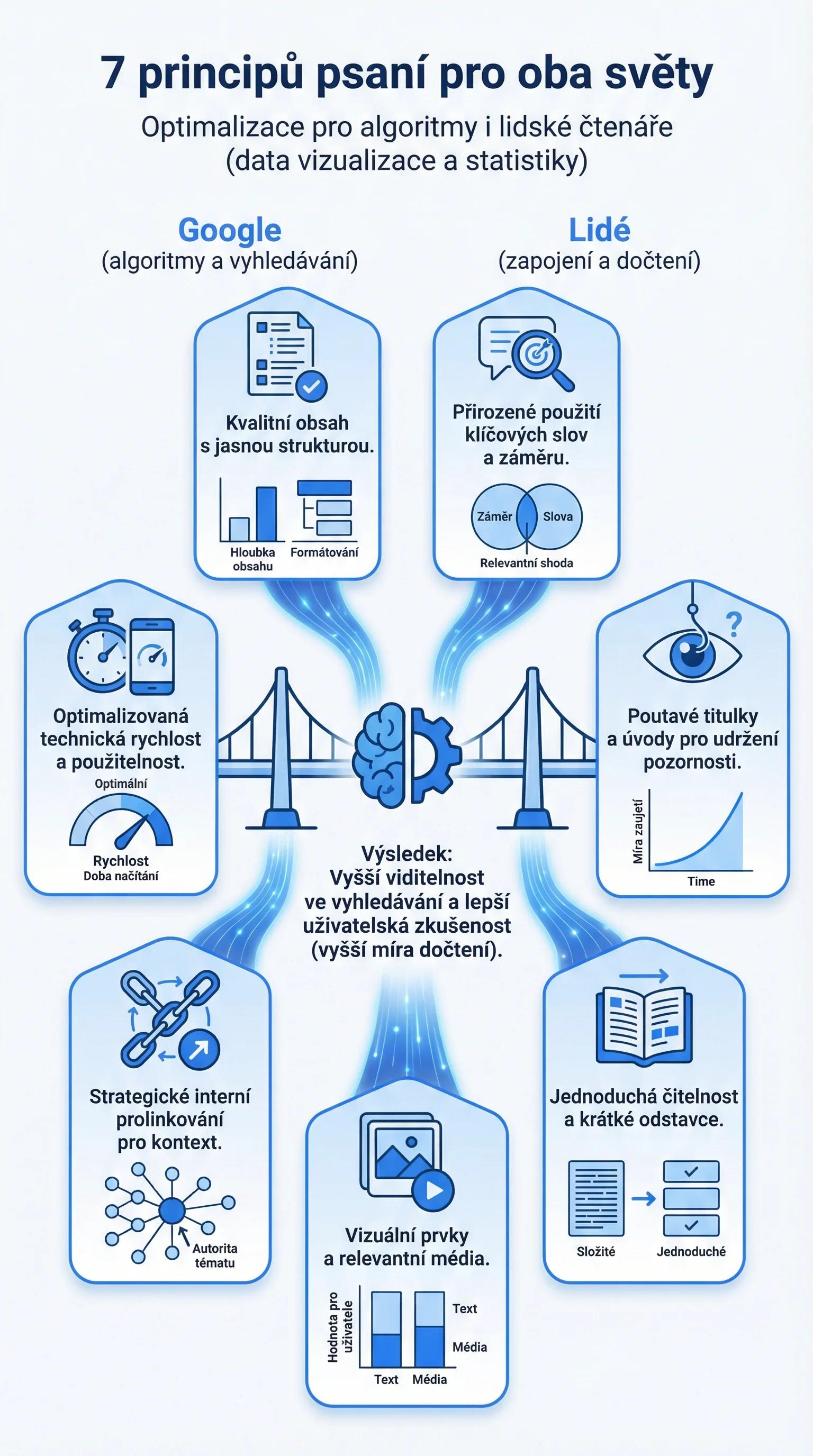 Infografika - 7 principů psaní pro oba světy