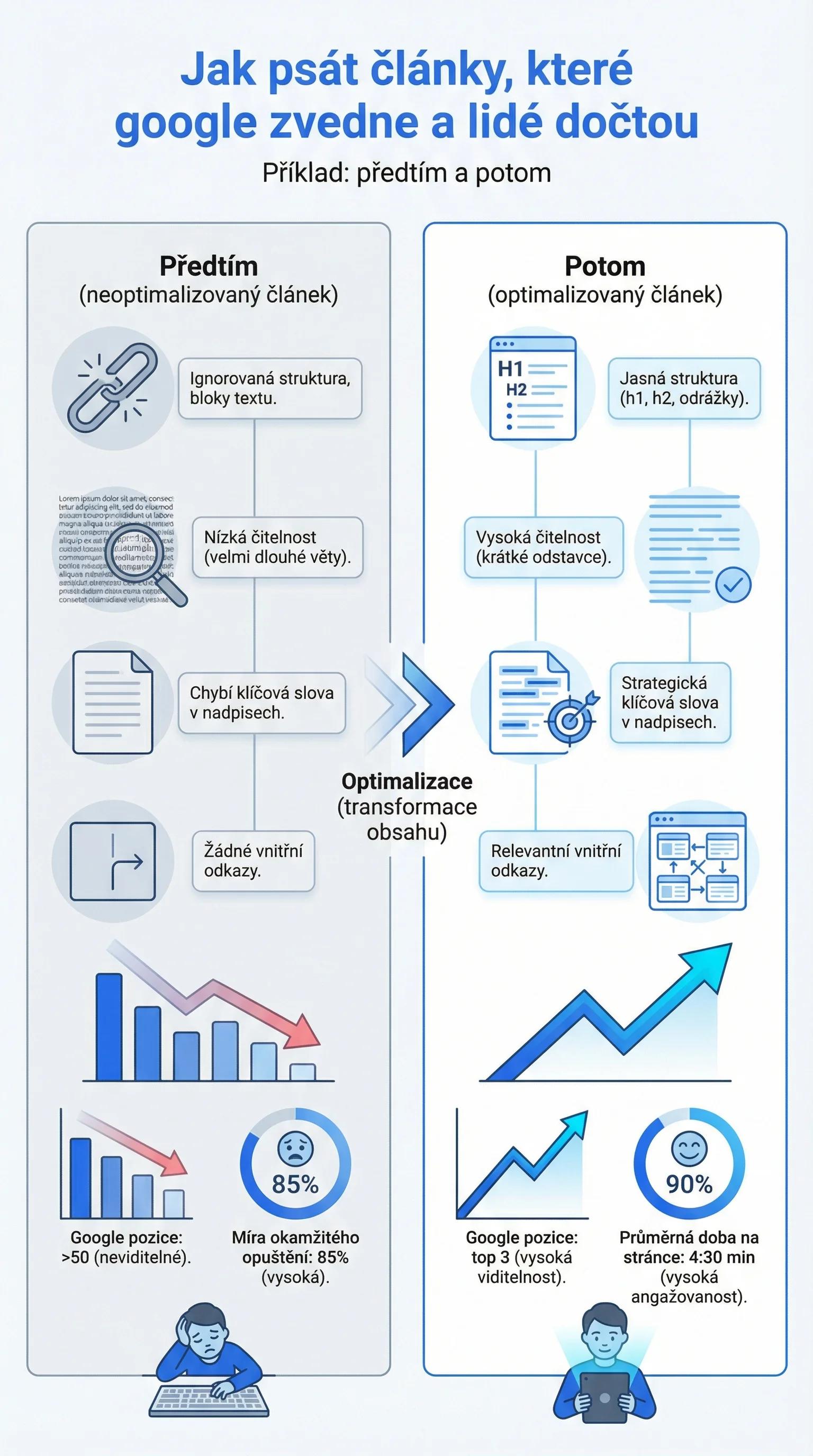Infografika - Příklad: Předtím a Potom