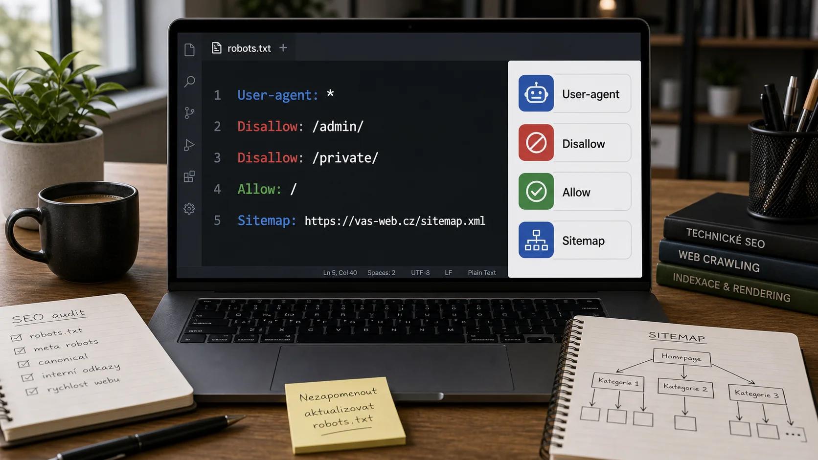 Infografika - Základní syntaxe robots.txt - Robots.txt: Jak nespadnout z Google jedním řádkem