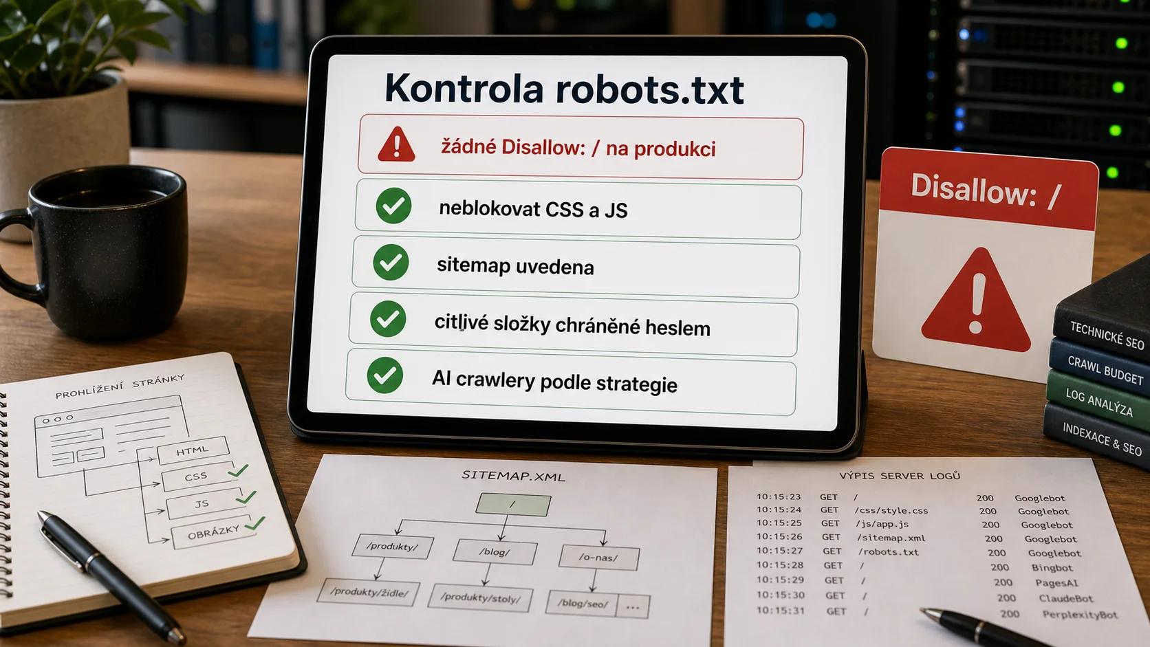 Infografika - Checklist: Zkontrolujte svůj robots.txt - Robots.txt: Jak nespadnout z Google jedním řádkem