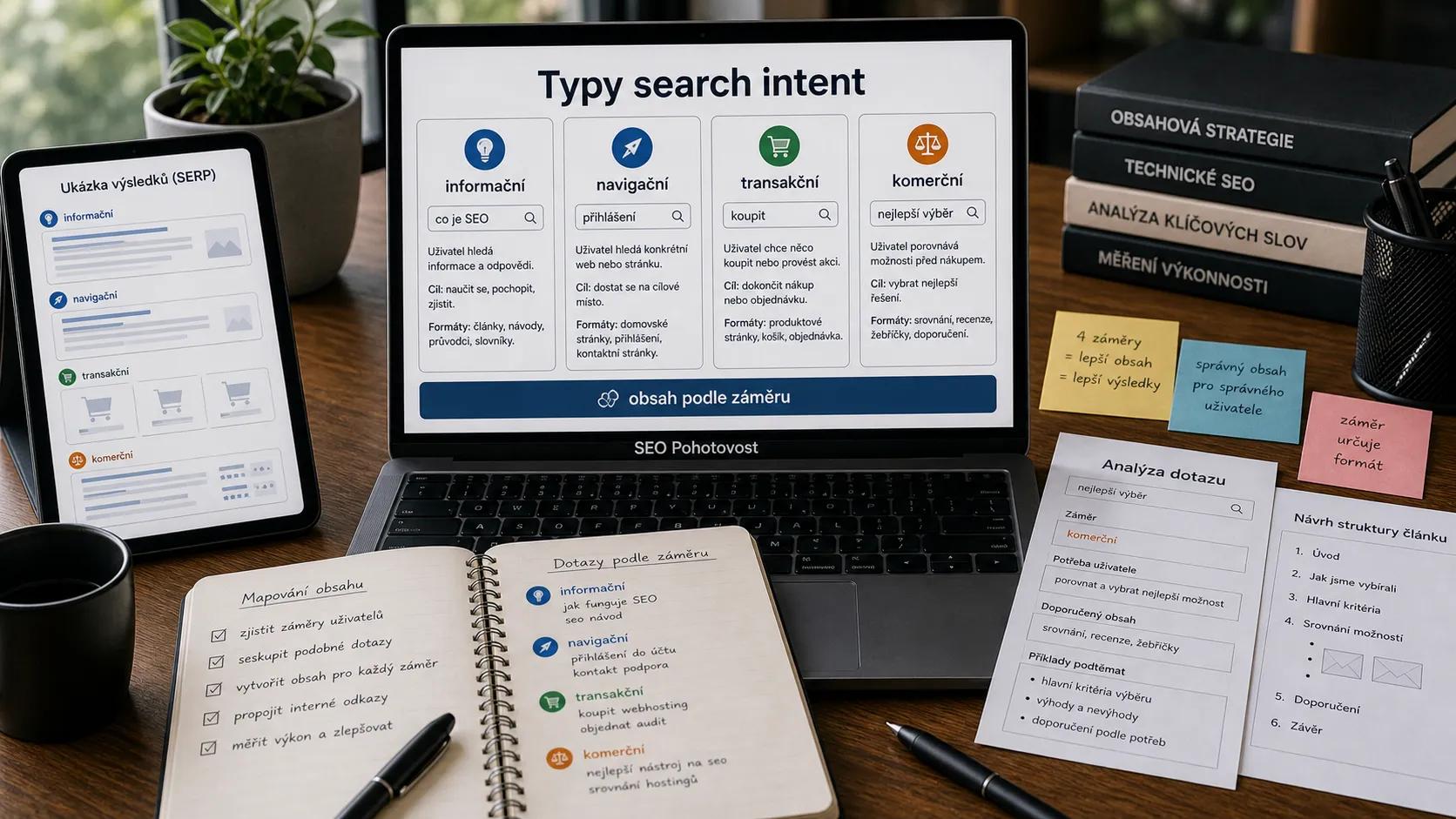 Infografika - Typy search intent - Search Intent: Proc zamer vyhledavani rozhoduje o uspechu