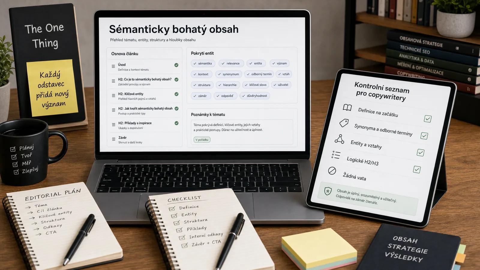 Infografika - Jak psát sémanticky bohatý obsah (Checklist pro copywritery) - Sémantická klíčová slova a NLP: Jak psát pro Google v roce 2026