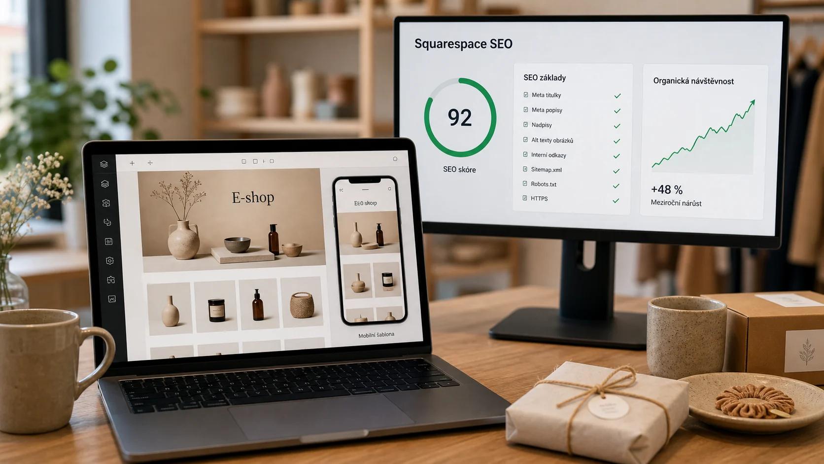 Infografika - Uvod: Proc resit SEO na Squarespace? - SEO pro Squarespace: Optimalizace pro e-shop (2026)
