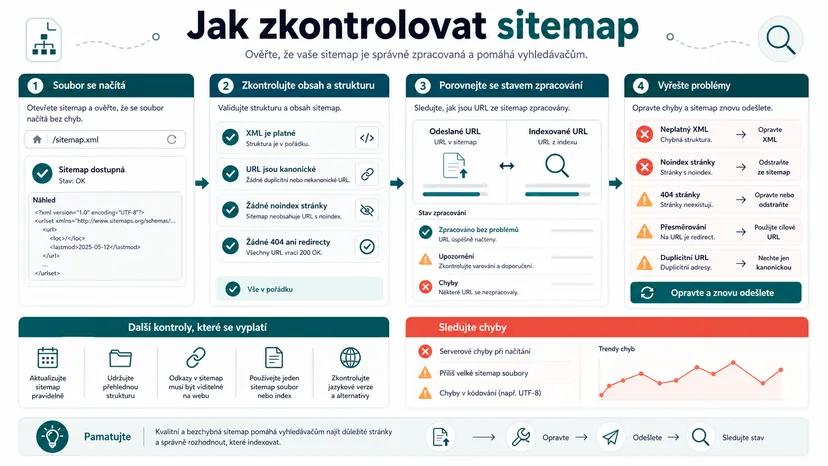 Diagram - Jak zkontrolovat, jestli sitemap funguje - Sitemap: Jak říct Google, které stránky má indexovat