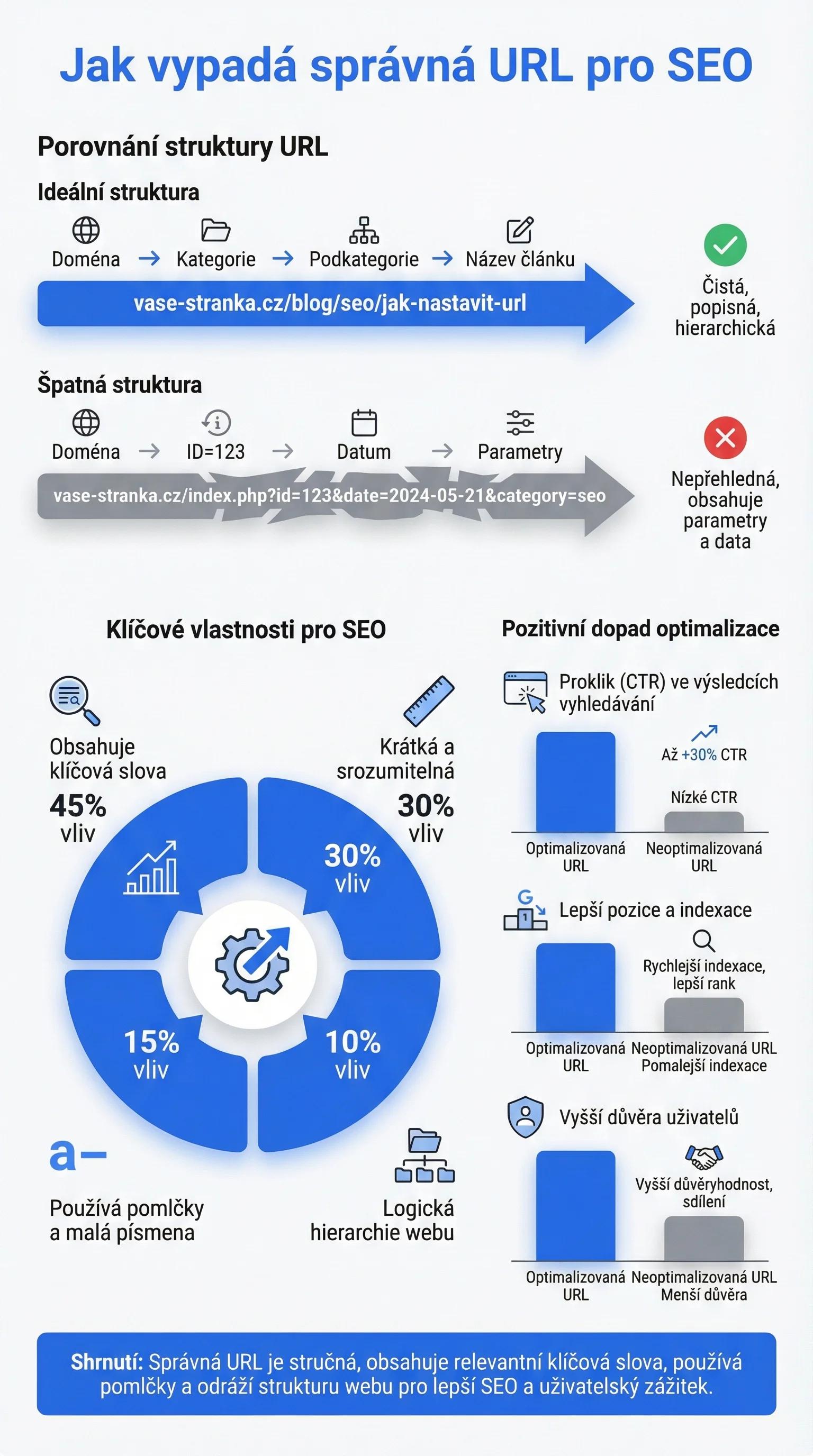 Infografika - Jak vypadá správná URL pro SEO
