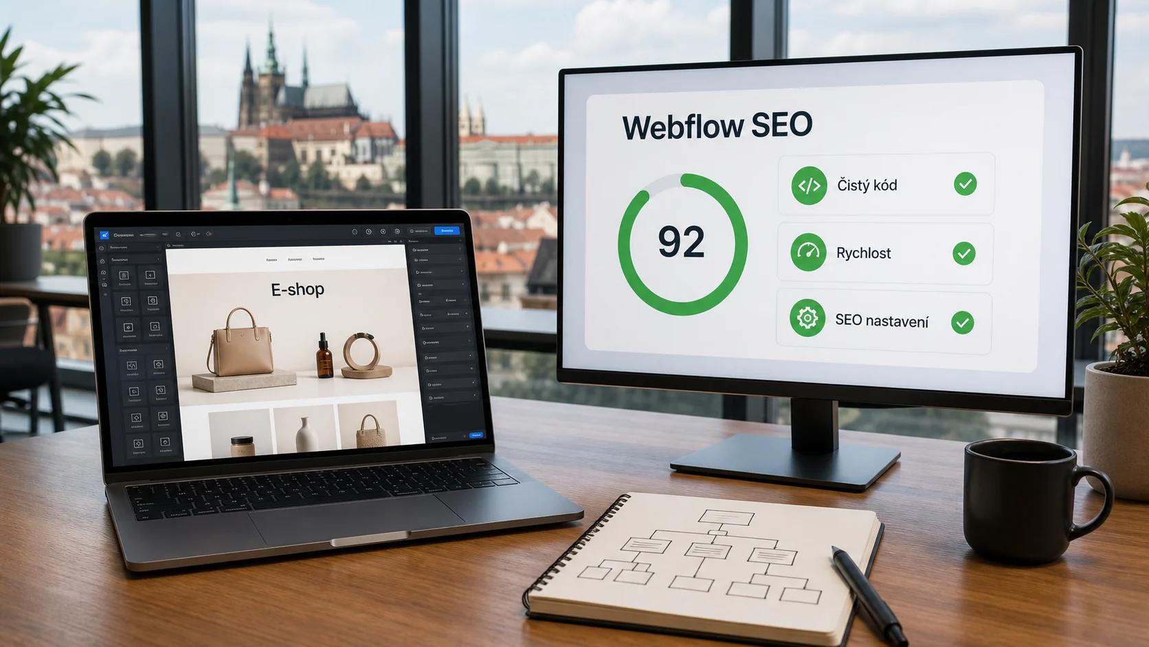 Infografika - Uvod: Webflow a SEO - Perfektni Spojeni pro E-commerce? - Webflow SEO: Proc ho SEO experti miluji? Kompletni Pruvodce