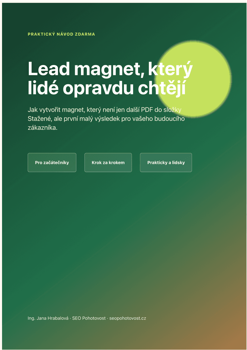 Náhled PDF Lead magnet, který lidé opravdu chtějí