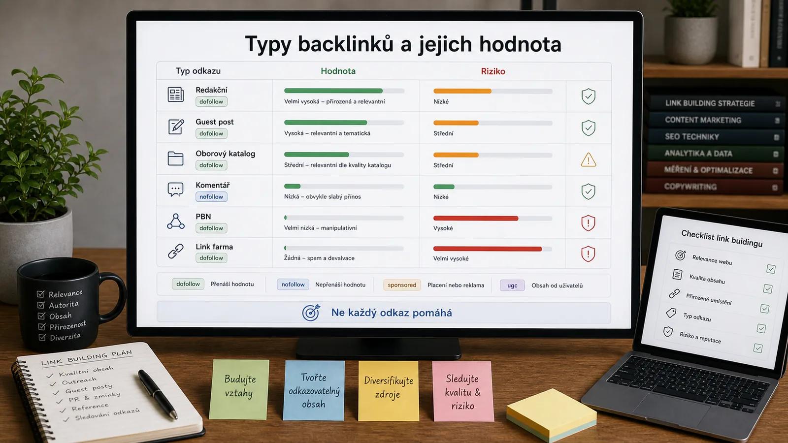 Infografika - Typy backlinků a jejich hodnota - Backlink: Definice a význam v SEO