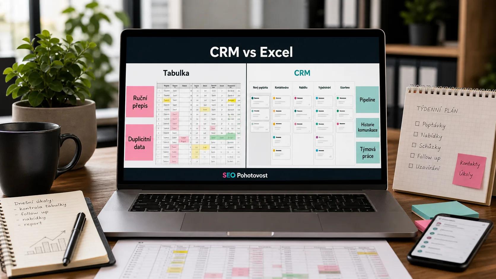 Srovnání Excelu a CRM systému pro řízení obchodu
