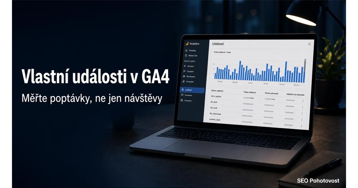 Vlastní události v GA4: měření poptávek ze SEO