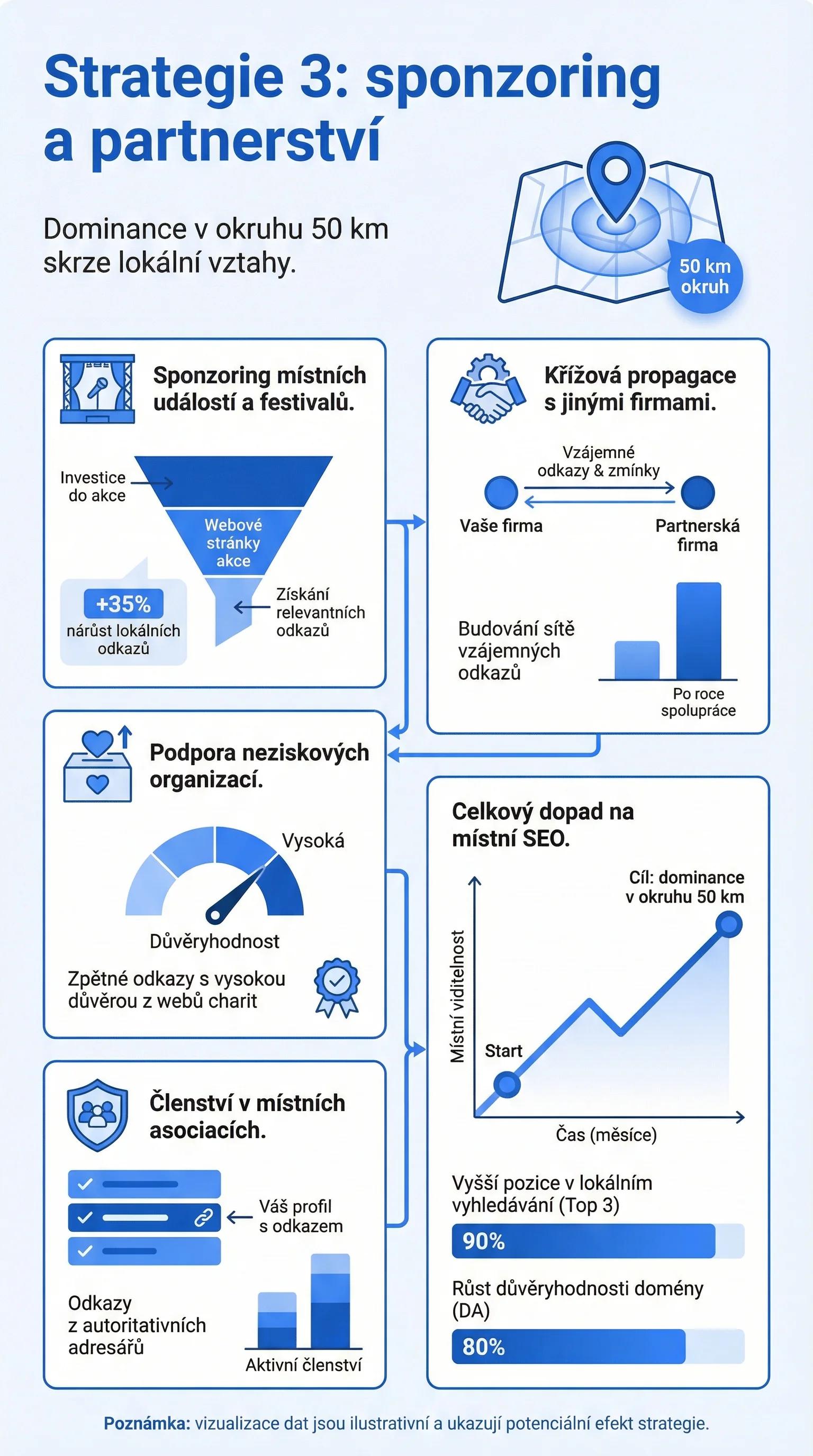 Infografika - Strategie 3: Sponzoring a partnerství