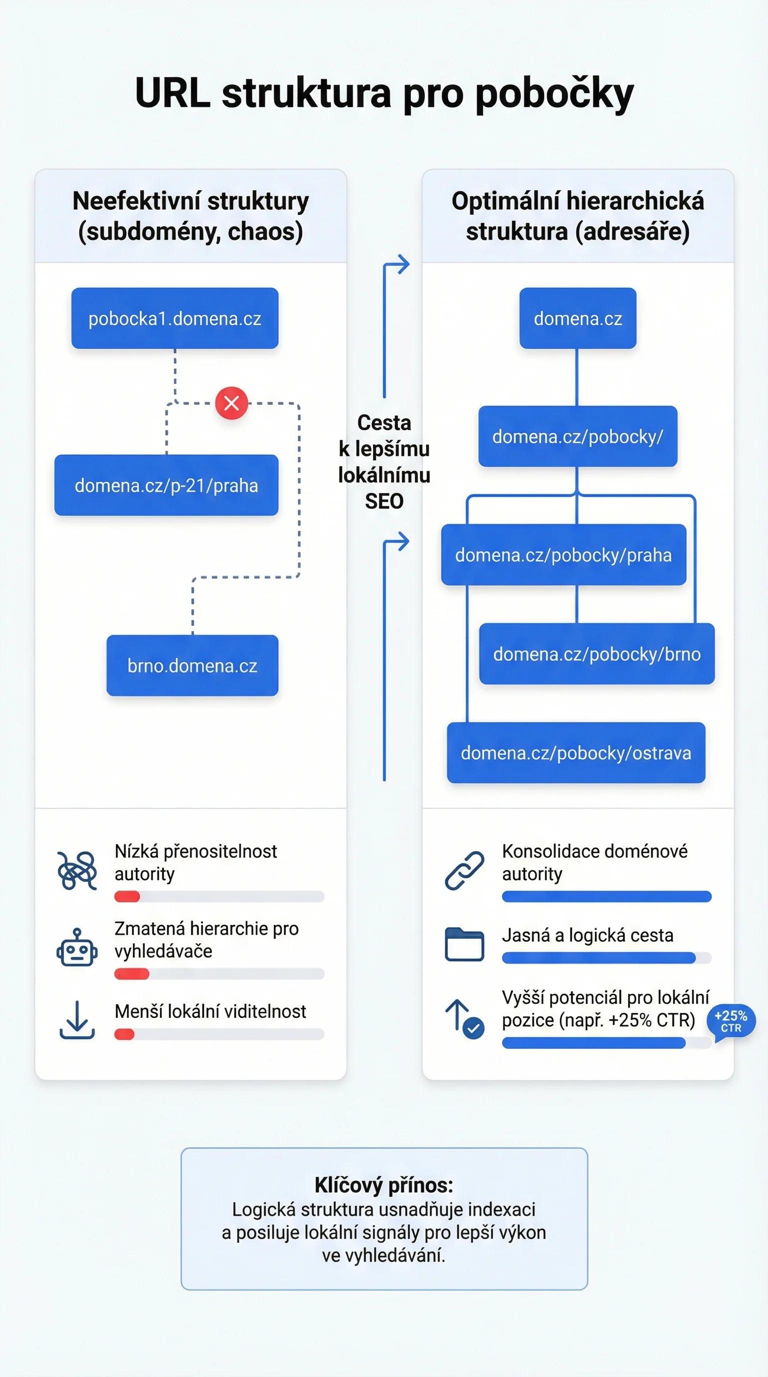 Infografika - URL struktura pro pobočky