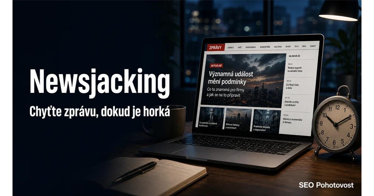 Newsjacking: reakce na aktuální zprávu s vlastním odborným úhlem, dokud je horká