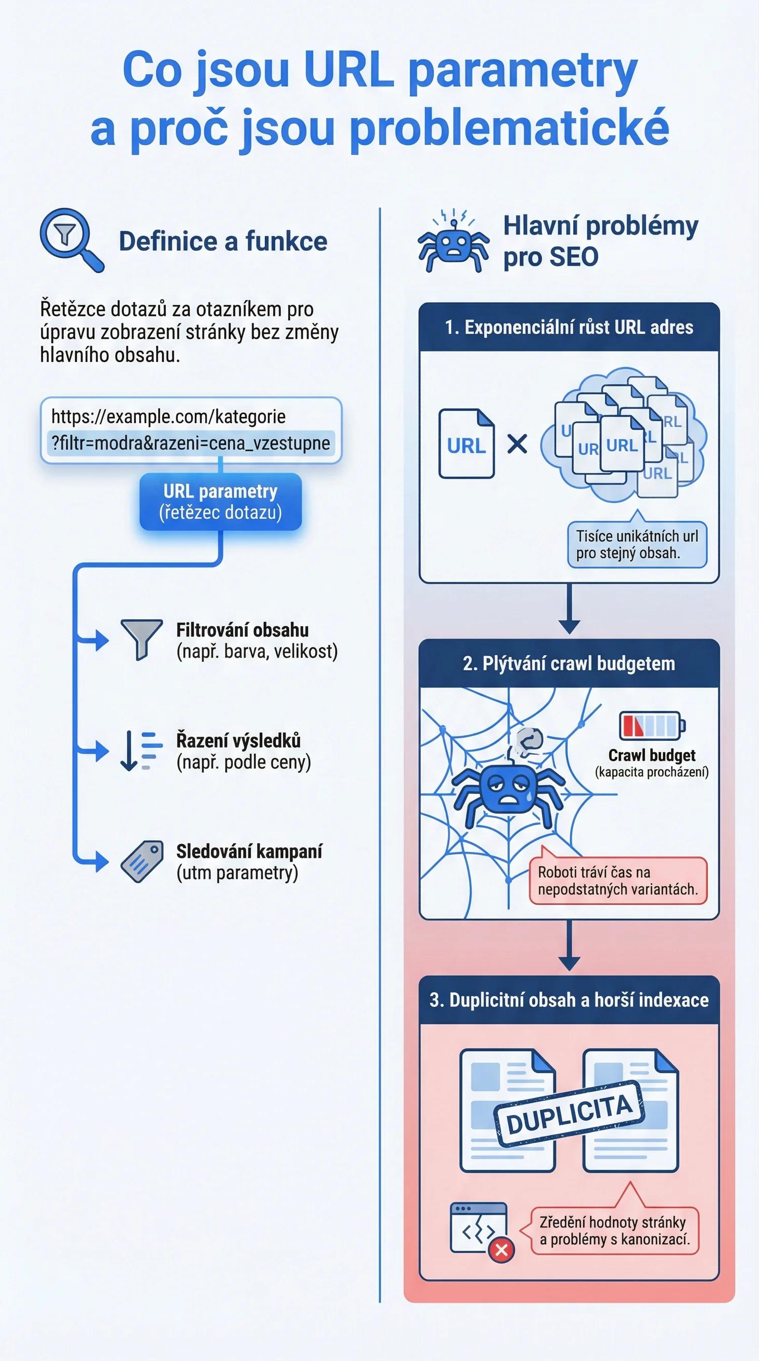 Infografika: co jsou URL parametry a proč dělají v SEO problémy