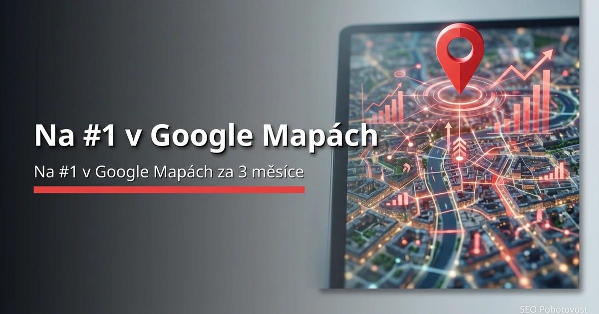 Tři firmy v local packu Google map nad výsledky vyhledávání